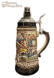 Beer Stein - Munich Oktoberfest with Horse Cart Pewter 1L