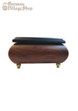 Wooden Music Box - Walnut case, jewellery compartment