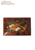 Wooden Music Box - Medium Dark with Violin