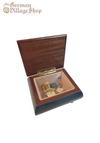 Wooden Music Box - Small Blue with Violin