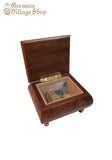 Wooden Music Box - Small Light with Violin