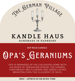 Kandle Haus Candle - Opa's Geraniums (large)