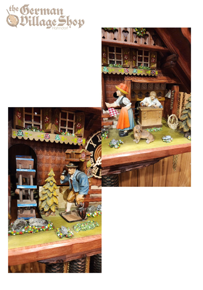 Cuckoo Clock Mechanical 8 Day - Hones Chalet Clockmaker Scene – The ...