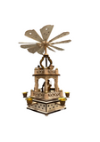 Wooden Christmas Pyramid - 30cm Nativity (2 tier with angels)