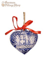 Hanging Decoration - White/Blue Heart Hahndorf