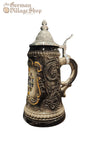 Beer Stein - 1/4L Black and Gold printed crest