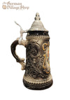 Beer Stein - 1/4L Black and Gold printed crest