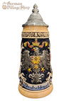 Beer Stein - Coloured German Crests with Eagle 1/4L