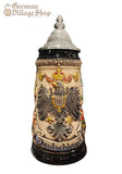 Beer Stein - Coloured German eagle and city stein 1/4 L