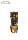 Cow Bell - Brass 12cm Black Leather (printed)