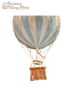 Hot Air Balloon - Medium White Blue