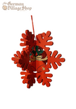 Hanging Decoration - 3D Snowflake Red