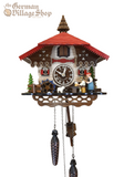 Cuckoo Clock Quartz - Red Roof Rolling Pin Lady
