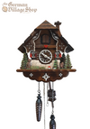 Cuckoo Clock Quartz - Chalet deer and love heart