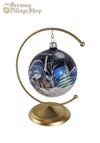 Glass Bauble - Blue with Church