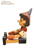 Pinocchio - Wooden Sitting Figure