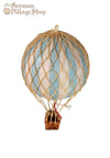 Hot Air Balloon - Small White Blue