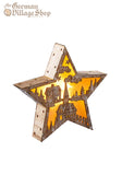 Christmas Decoration - Wooden LED Star 22cm (Village)