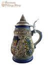 Beer Stein - 1/2L Barrel Rustic with colour Beer wagon