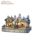 Christmas Decoration - Wooden LED snow village with music (8 tunes)