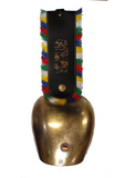 Cow Bell - Brass 38cm Coloured Leather Hide