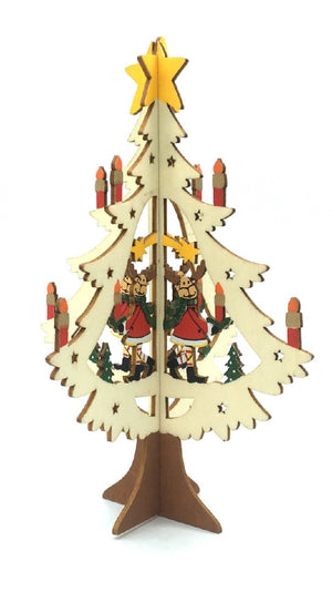 WOODEN CHRISTMAS TREE ORNAMENT - REINDEER