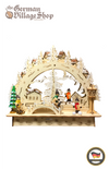 German wooden Christmas arches, Schwibbogen, German Christmas decorations, Wooden Christmas arch with LED lights