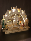 German wooden Christmas arches, Schwibbogen, German Christmas decorations, Wooden Christmas arch with LED lights