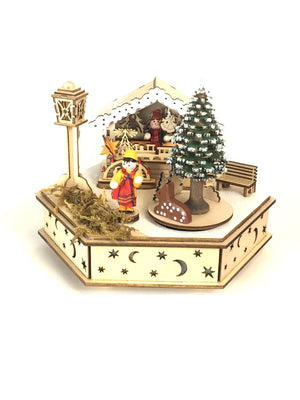 Christmas Decoration - Winter xmas markets & music box