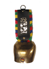 Cow Bell - Brass 27cm Coloured Leather Hide