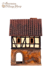 European Clay Smoker - House red door (2), Lauterbach (9cm)