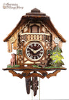 German Cuckoo Clock 1 day mechanical black forest chalet with deer