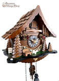 Cuckoo Clock Quartz - Chalet with Black Forest scene