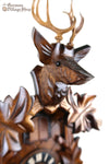 Cuckoo Clock Quartz - Traditional maple leaf & deer head