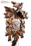German Cuckoo Clock battery operated with traditional cuckoo bird carvings