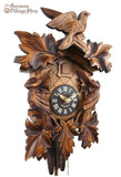 German Cuckoo Clock 1 day mechanical traditional cuckoo bird carvings