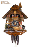 German Cuckoo Clock 1 day mechanical Hones chalet from the black forest with bell ringer