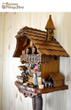 German Cuckoo Clock 1 day mechanical Hones chalet from the black forest with bell ringer