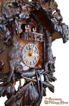 German Cuckoo Clock 8 day mechanical Hones traditional after the hunt from the black forest with music 