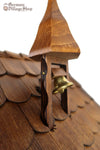 German Cuckoo Clock 8 day mechanical black forest chalet with moving bell wringer and music