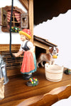 German Cuckoo Clock 8 day mechanical black forest chalet with moving bell wringer and music