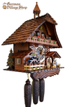  German Cuckoo Clock 8 day mechanical Hones chalet from the black forest with wood chopper 