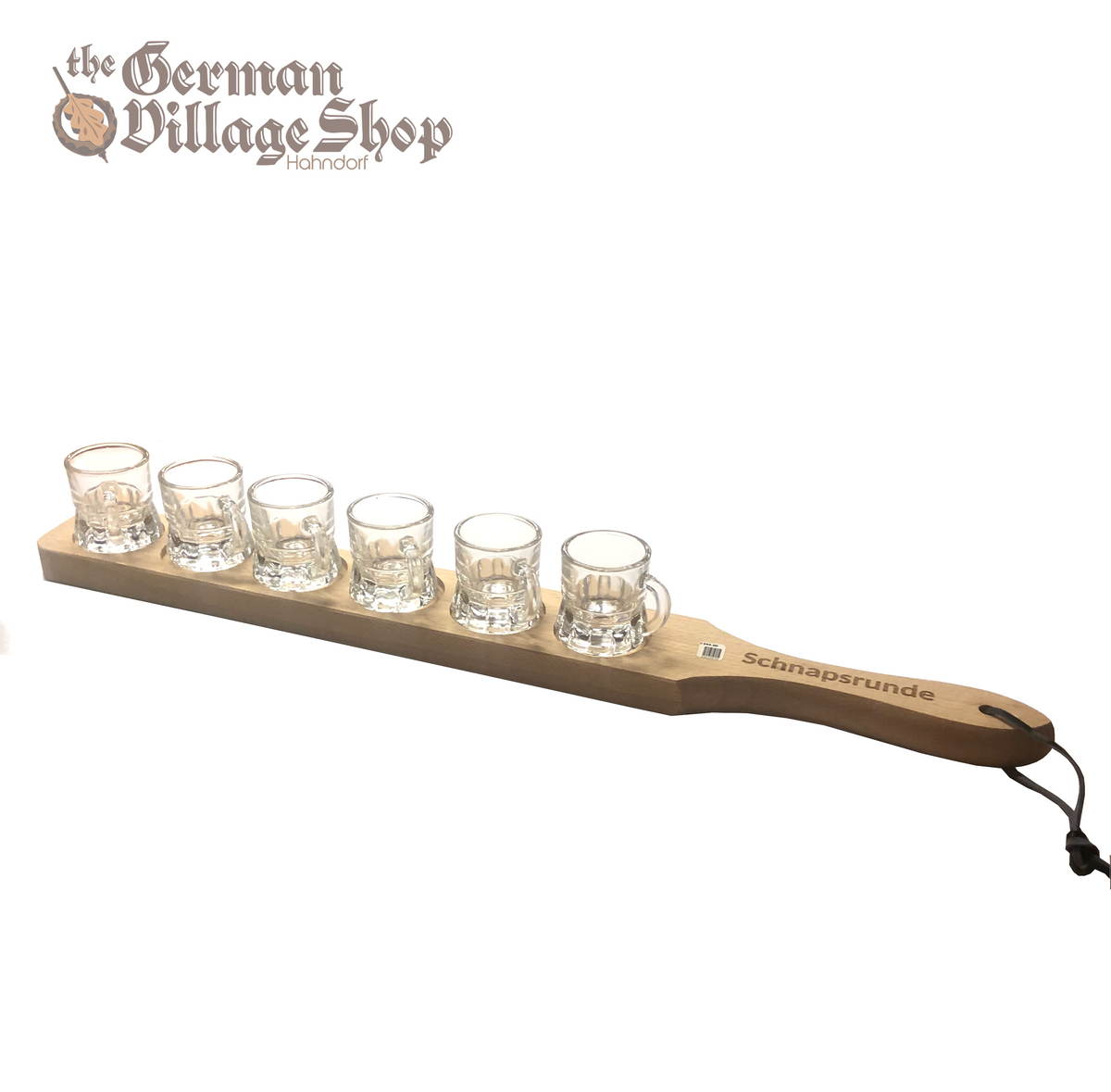 SCHNAPPS BOARD 50cm (stained pine) | With 6 shot glasses – The German ...