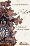 Cuckoo Clock Mechanical 8 Day - Hones traditonal case bear clock