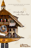 German Cuckoo Clock 8 day mechanical black forest chalet with music horse logging cart and millGerman Cuckoo Clock 8 day mechanical Hones chalet from the black forest with wood logging mill and horse and cart