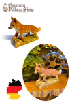 German wooden figurine, hand carved wooden figurine, wooden decoration, cuckoo clock figurine fox