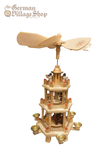 Wooden Christmas Pyramid - 33cm Traditional Nativity (3 tiered)