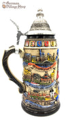 Traditional German beer stein featuring state crests, eagle and pewter lid. featured in The German Village Shop Hahndorf South Australia