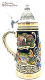 German beer stein with Deutschland castle scene and pewter lid. featured in The German Village Shop Hahndorf South Australia