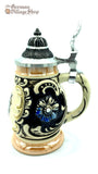 Traditional German beer stein with pewter lid and eagle crest featured at The German Village Shop SA